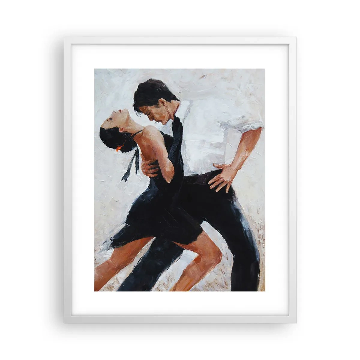 Affiche dans un cadre blanc - Poster - Tango de mes rêves et pensées - 40x50 cm