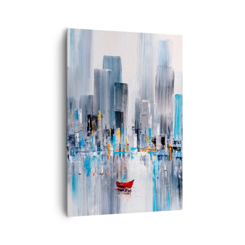 Impression sur toile - Image sur toile - Une métropole au bord de la baie - 70x100 cm