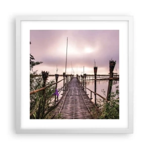 Affiche dans un cadre blanc - Poster - Le silence et le calme d'Asie - 40x40 cm