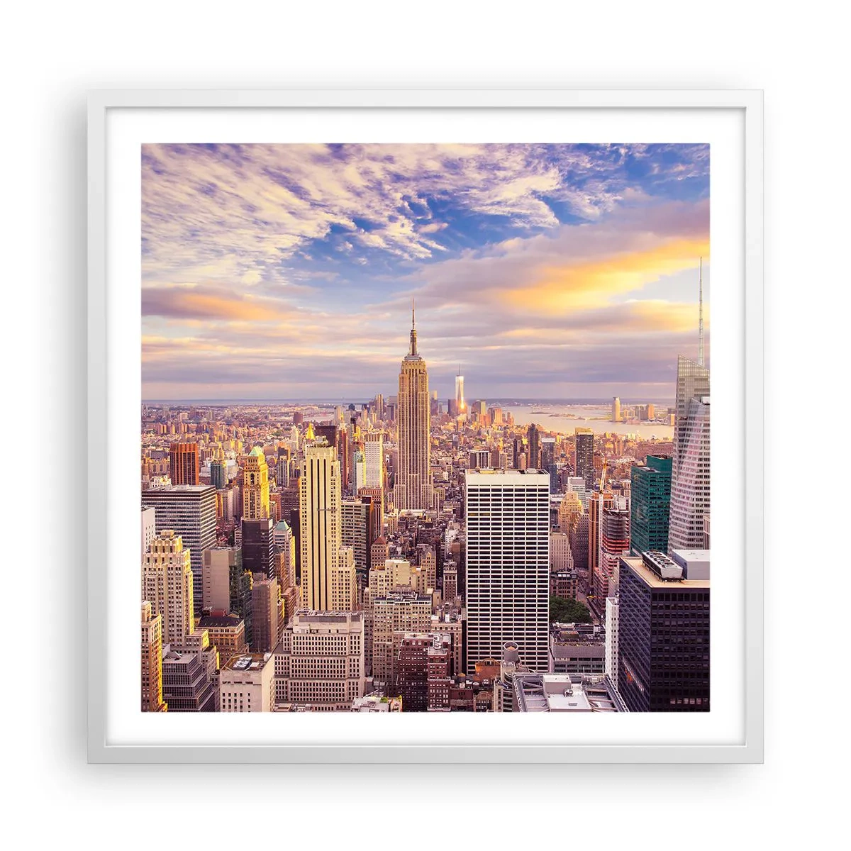 Affiche dans un cadre blanc - Poster - Atteindre les nuages ​​eux-mêmes - 60x60 cm