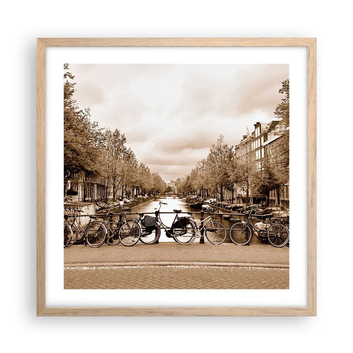 Affiche dans un chêne clair - Poster - Ambiance hollandaise - 50x50 cm
