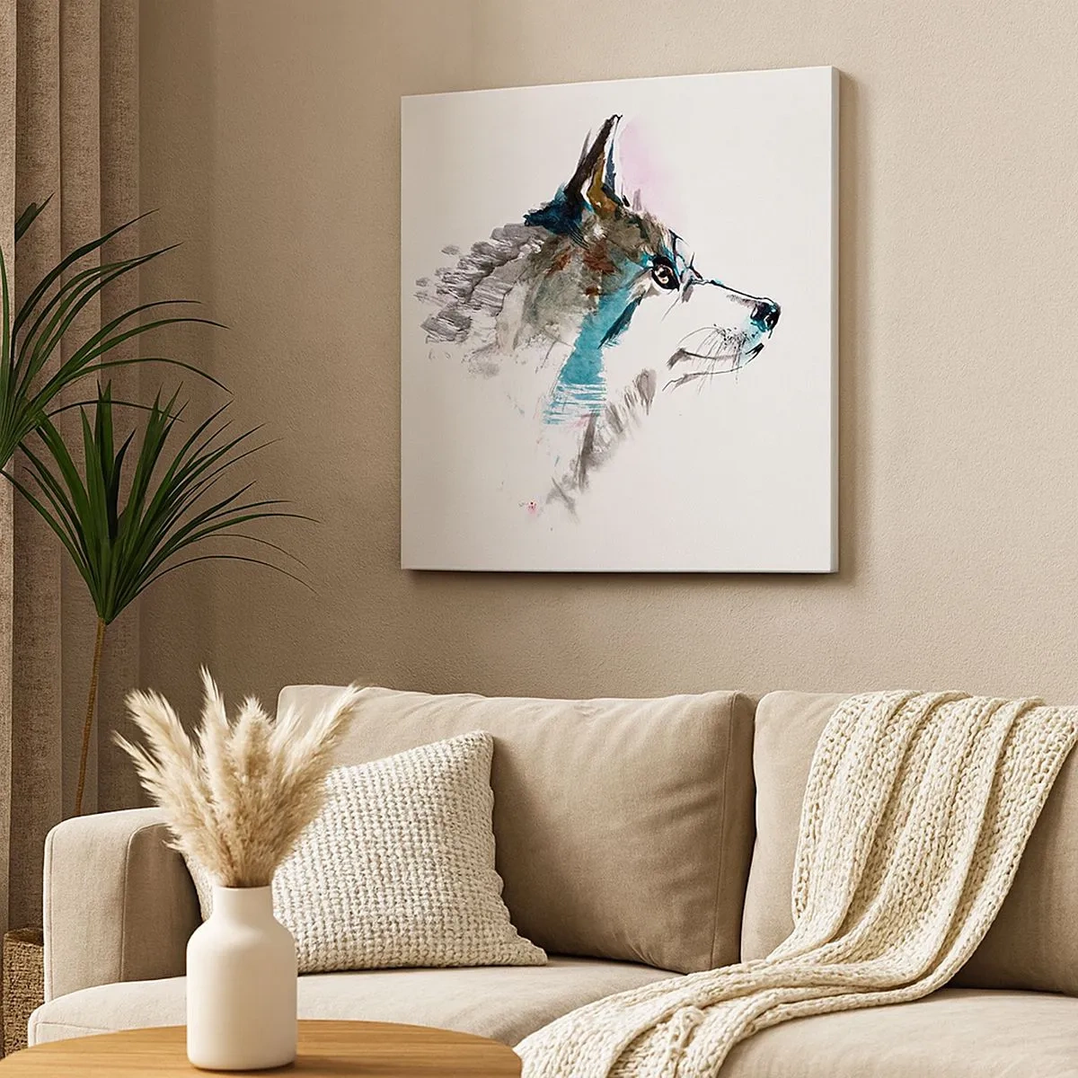 Impression sur toile - Image sur toile - On parle du loup - 30x30 cm