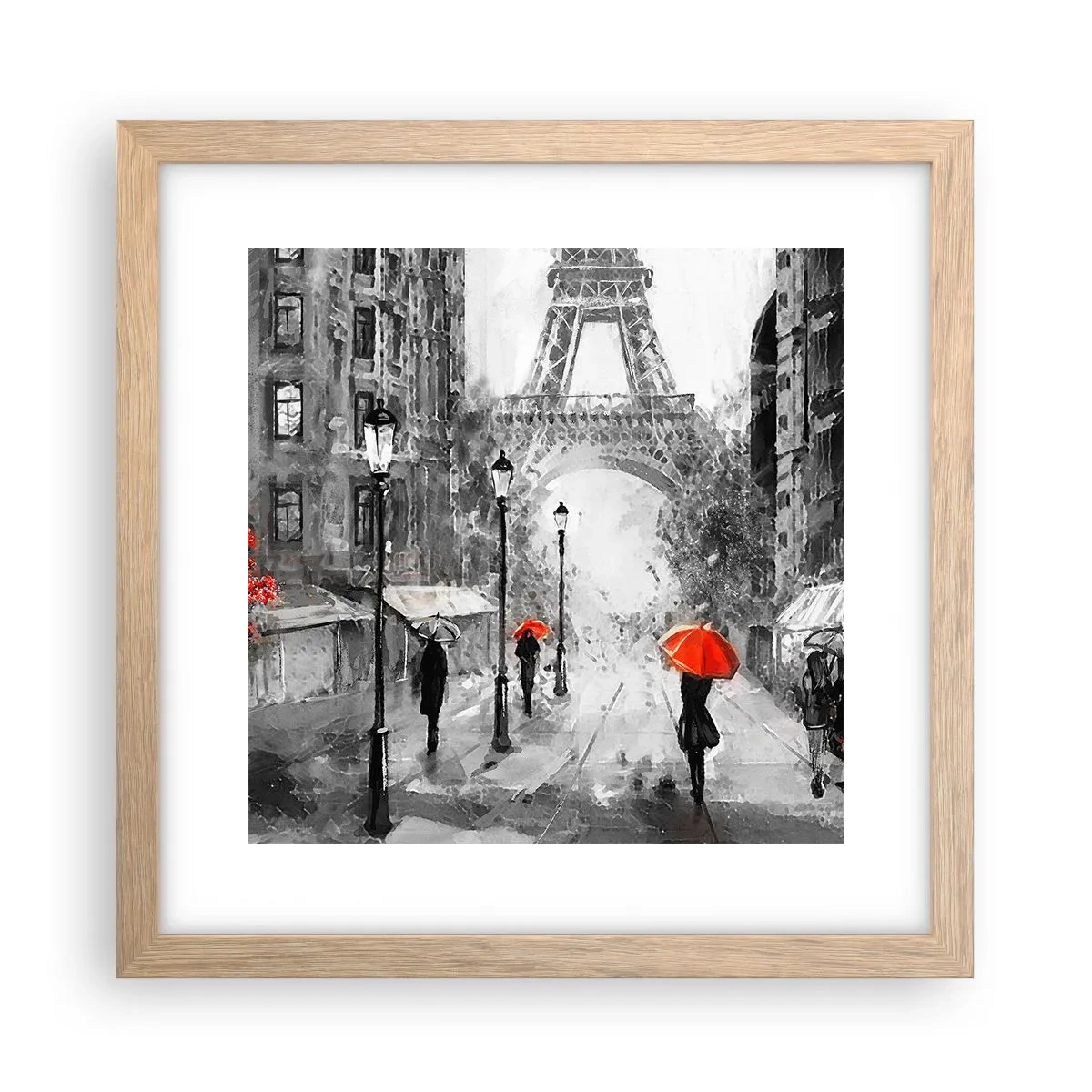 Affiche dans un chêne clair - Poster - Tous les chemins mènent à elle - 30x30 cm