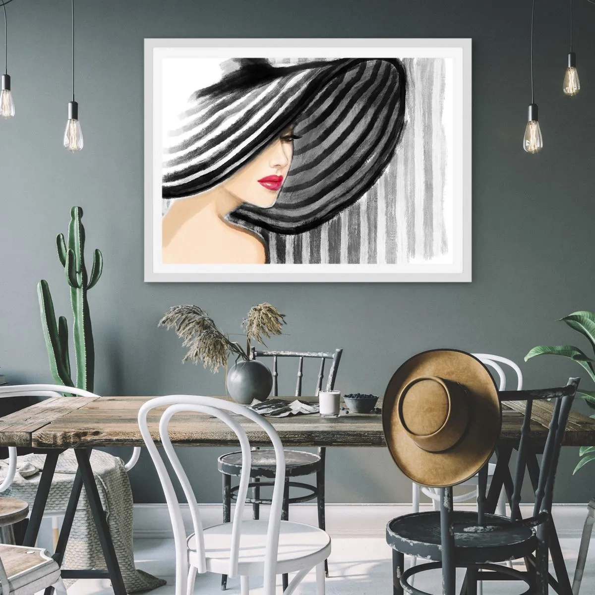 Affiche dans un cadre blanc - Poster - Où te chercher ? - 70x50 cm