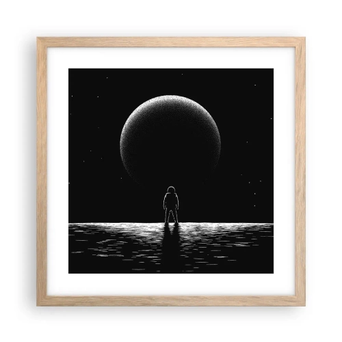 Affiche dans un chêne clair - Poster - Face à face - 40x40 cm