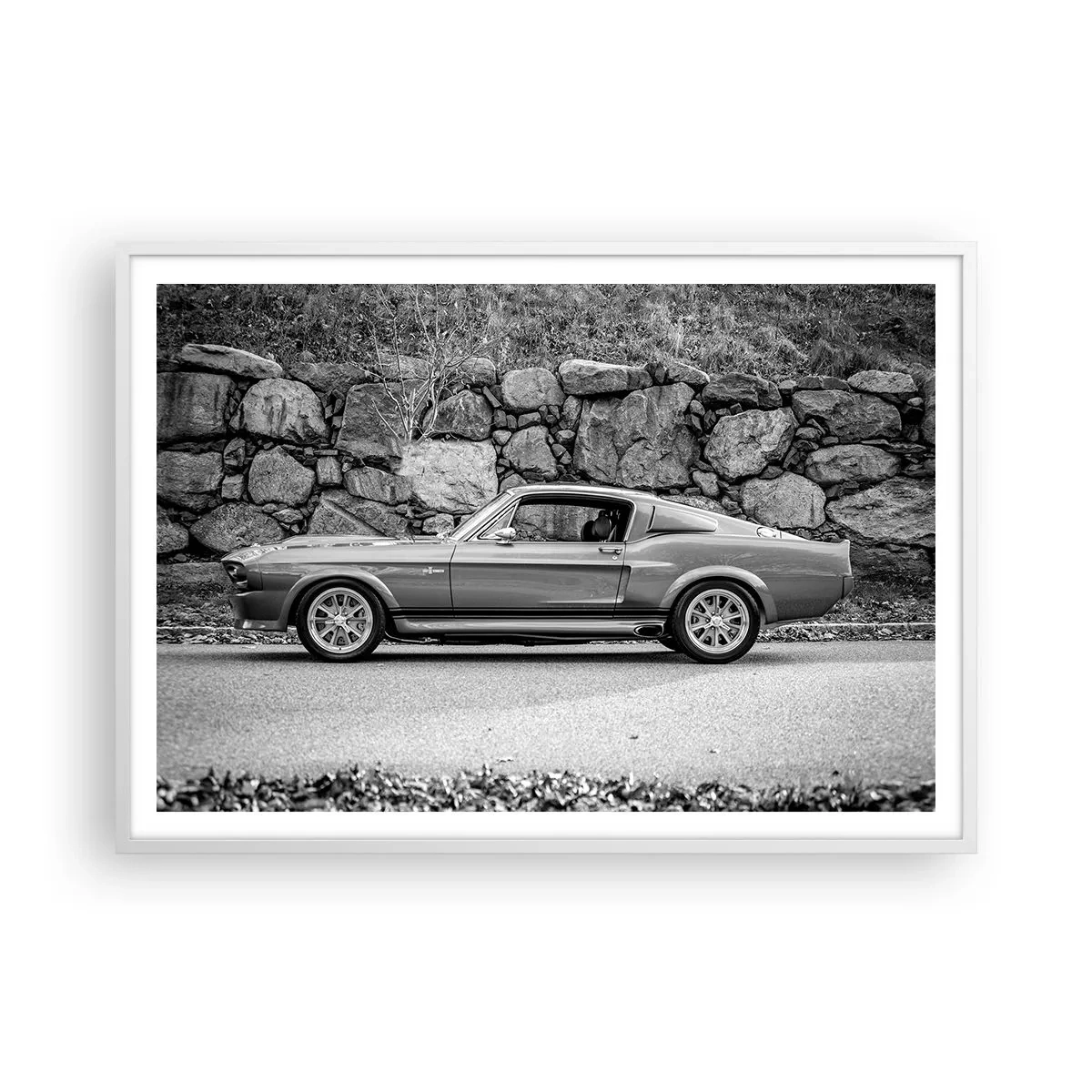 Affiche dans un cadre blanc - Poster - Légende des années 60 - 100x70 cm