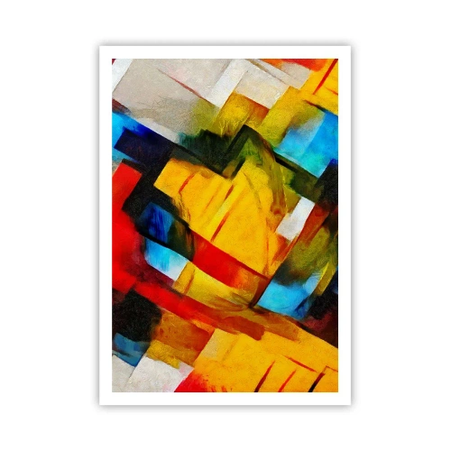 Affiche - Poster - Une superposition multicolore - 70x100 cm