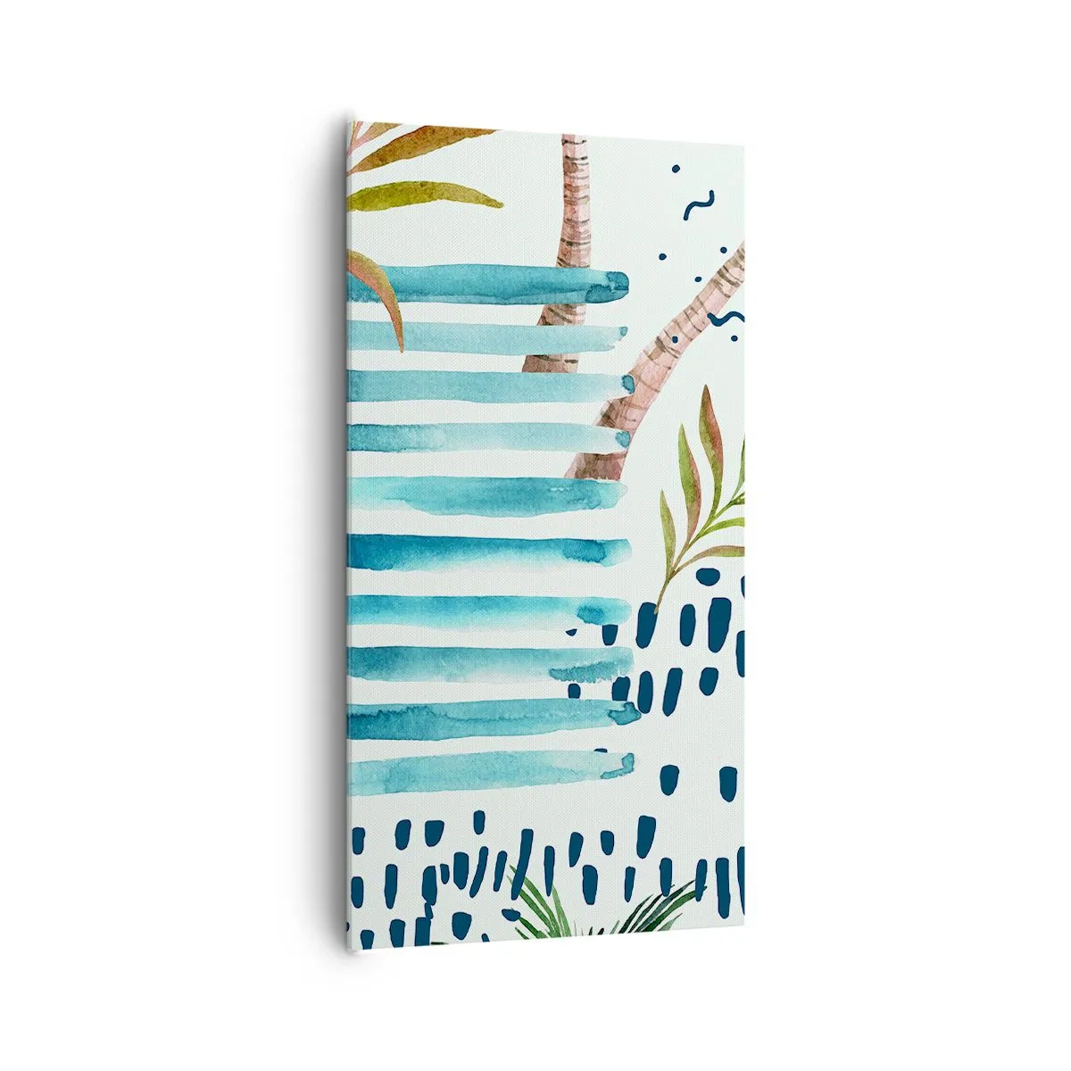 Impression sur toile - Image sur toile - Des vacances sous les palmiers - 65x120 cm