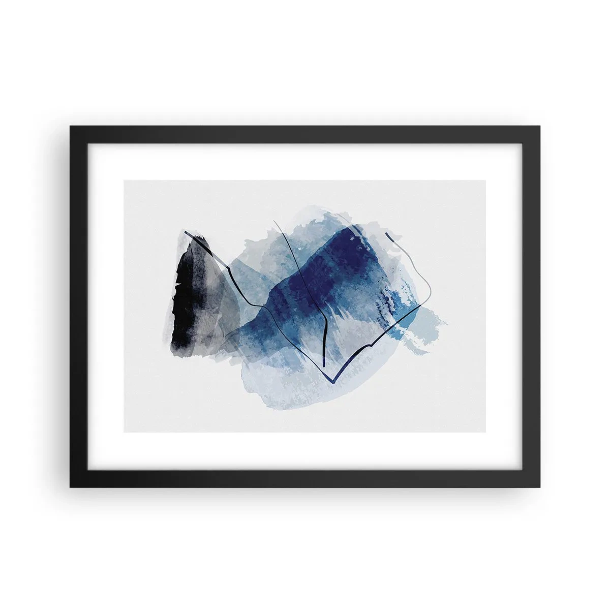 Affiche dans un cadre noir - Poster - Montagne de glace - 40x30 cm