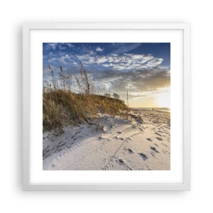 Affiche dans un cadre blanc - Poster - Invitation à la ballade - 40x40 cm