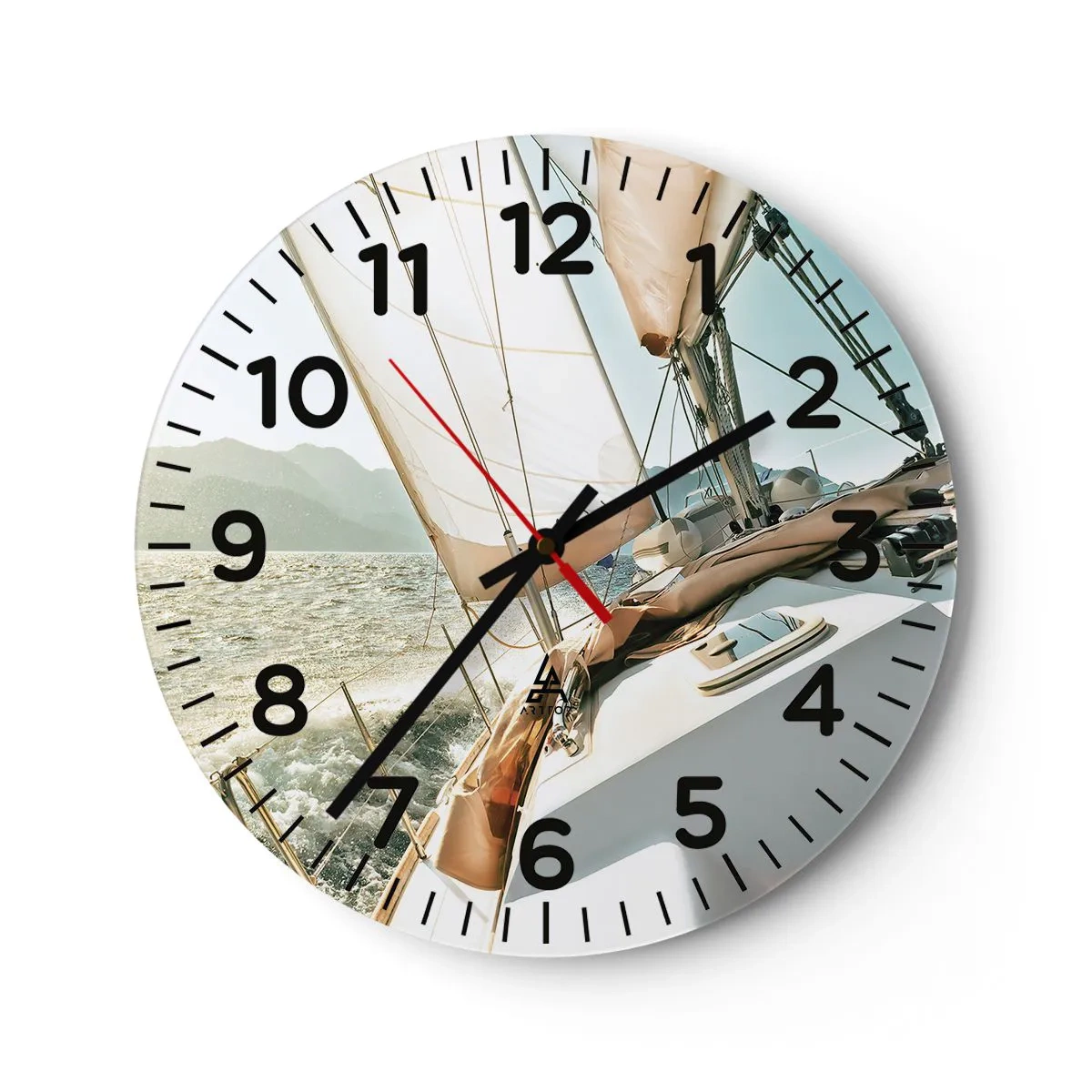 Horloge murale - Pendule murale - Toutes voiles dehors - 40x40 cm