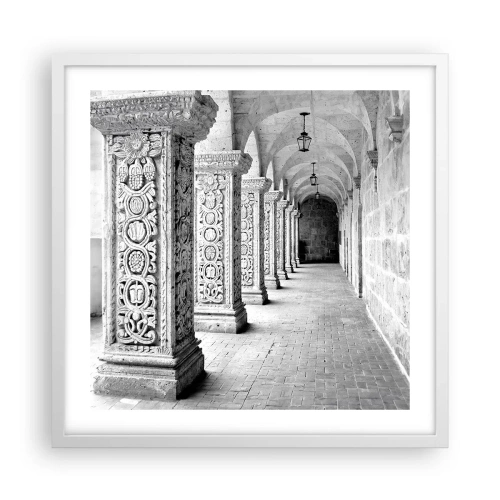 Affiche dans un cadre blanc - Poster - Où cela mène-t-il…? - 50x50 cm