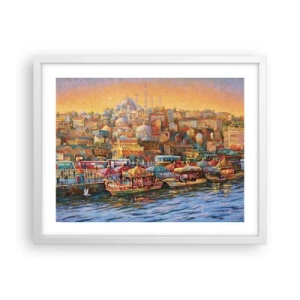 Affiche dans un cadre blanc - Poster - Conte d'Istanbul - 50x40 cm