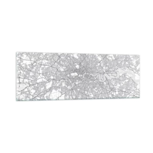 Impression sur verre - Image sur verre - Carte du labyrinthe londonien - 90x30 cm