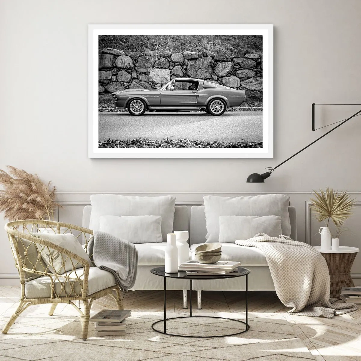 Affiche dans un cadre blanc - Poster - Légende des années 60 - 40x30 cm