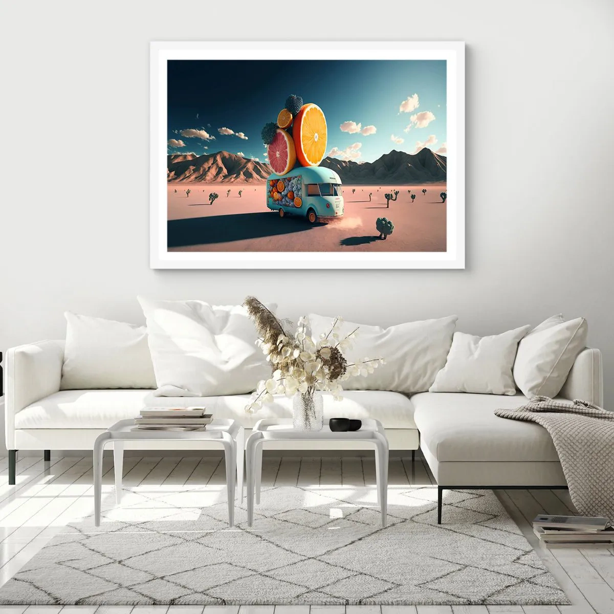 Affiche dans un cadre blanc - Poster - Le goût des vacances - 40x30 cm