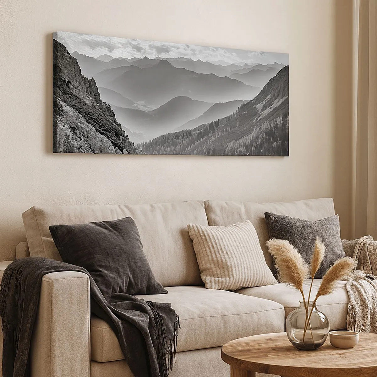 Impression sur toile - Image sur toile - Jusqu'à l'horizon - 100x40 cm