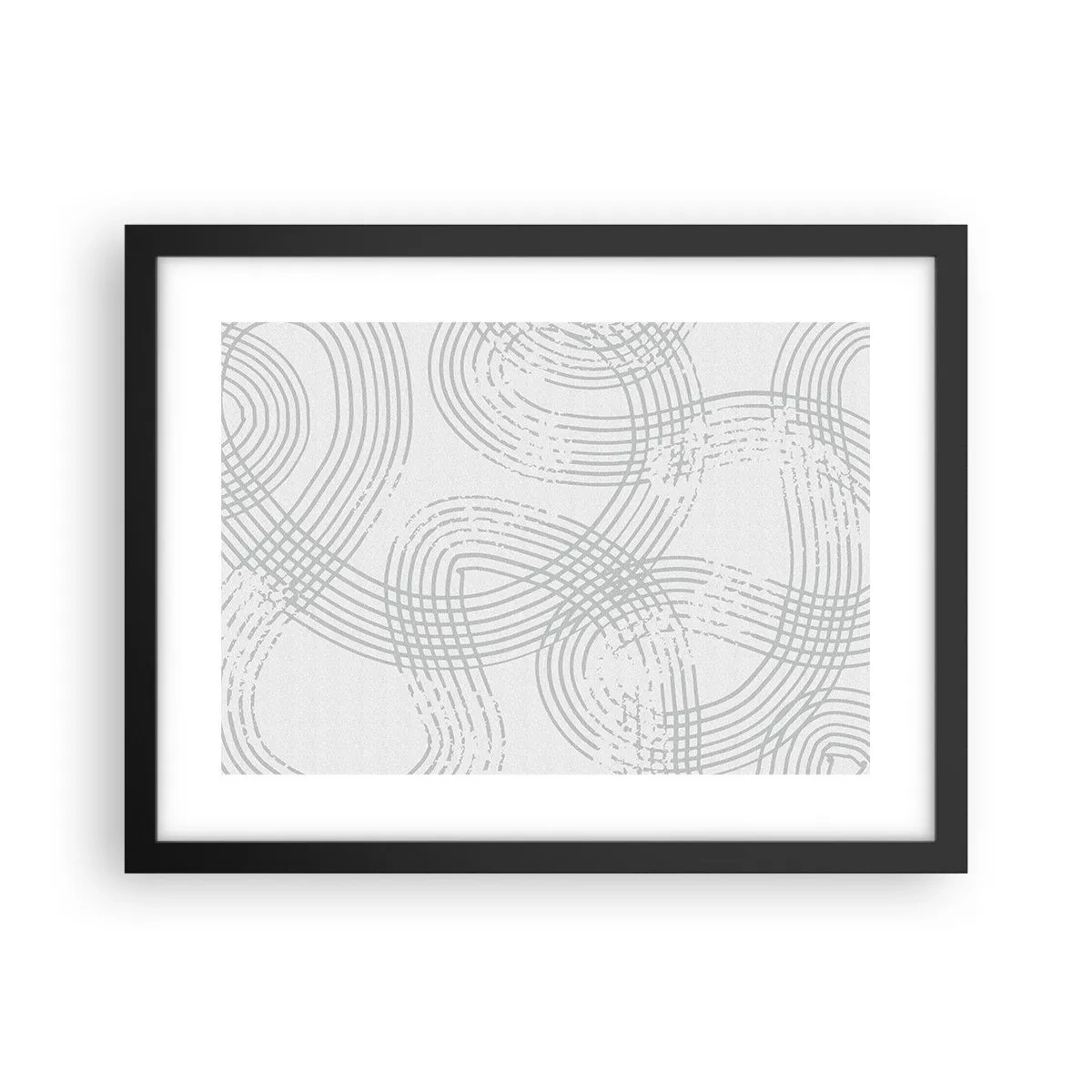 Affiche dans un cadre noir - Poster - Il n'y a pas de chemin droit - 40x30 cm