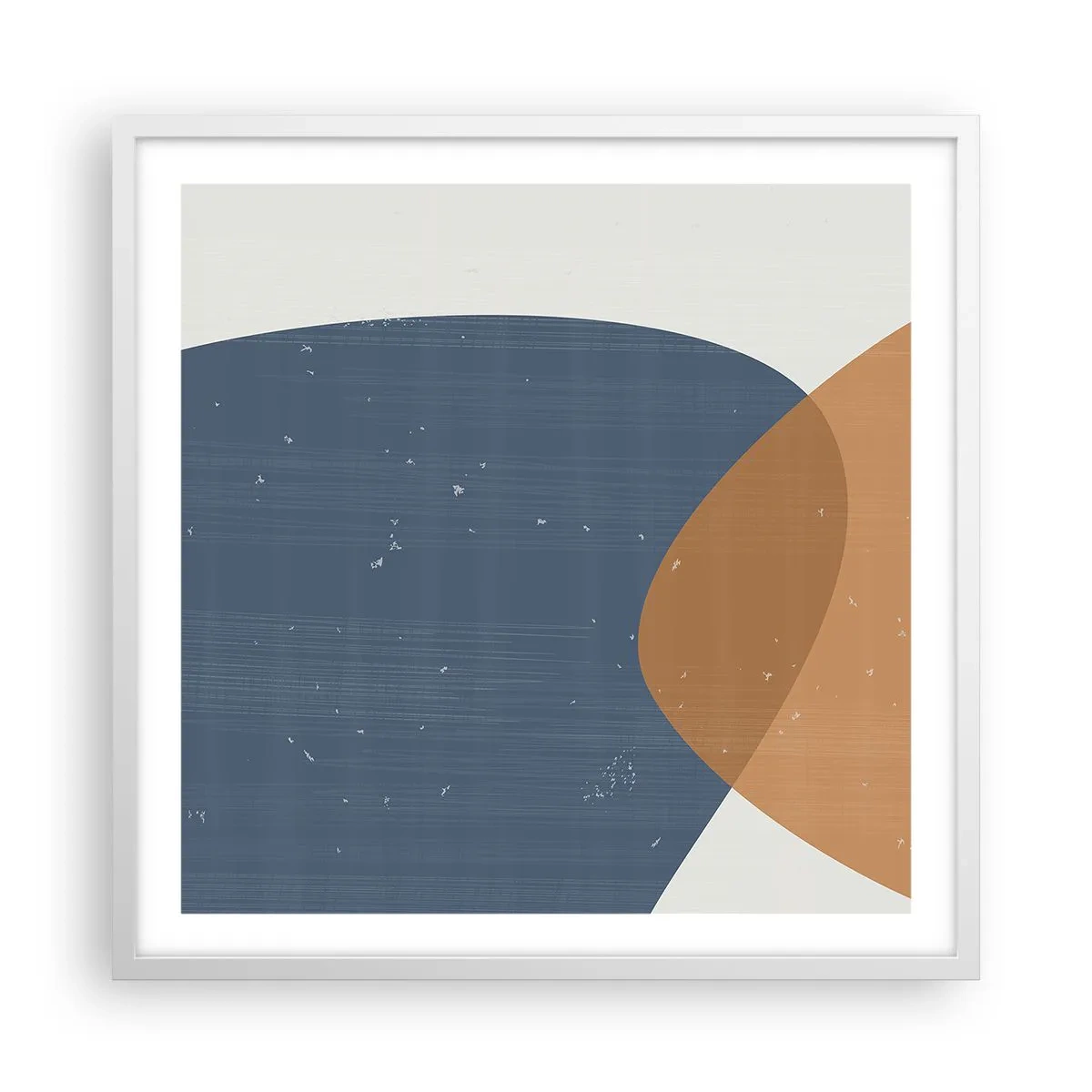 Affiche dans un cadre blanc - Poster - Ovales et influences - 60x60 cm