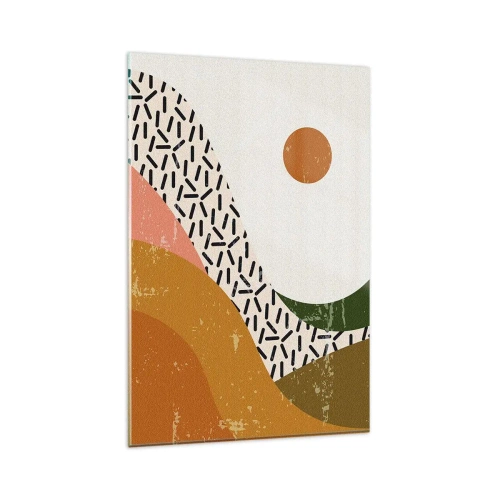 Impression sur verre - Image sur verre - Abstraction solaire - 80x120 cm