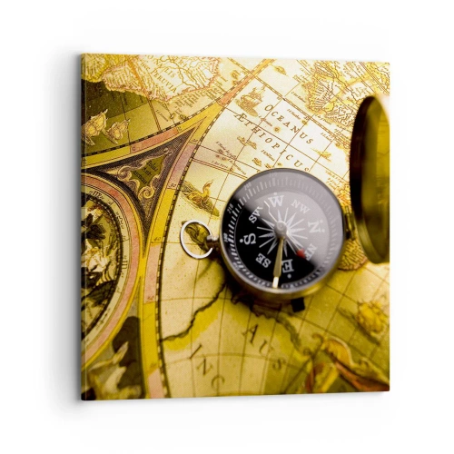 Impression sur toile - Image sur toile - Ou peut-être jusqu'au bout du monde ? - 70x70 cm