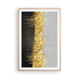 Affiche dans un chêne clair - Poster - Vers l'intérieur et vers le haut - 61x91 cm