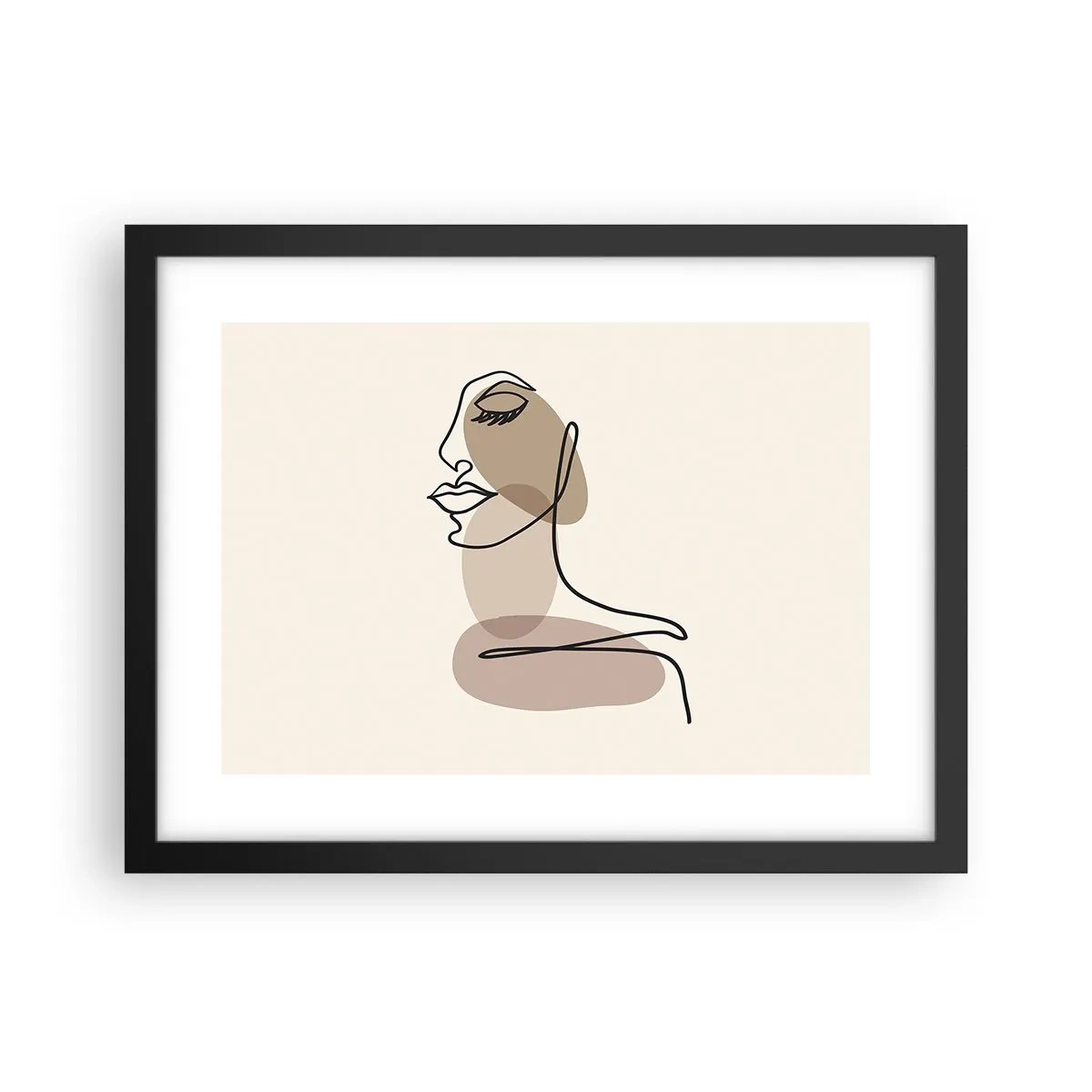 Affiche dans un cadre noir - Poster - S'écouter - 40x30 cm