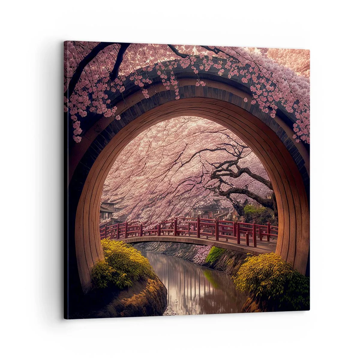 Impression sur toile - Image sur toile - Printemps japonais - 60x60 cm