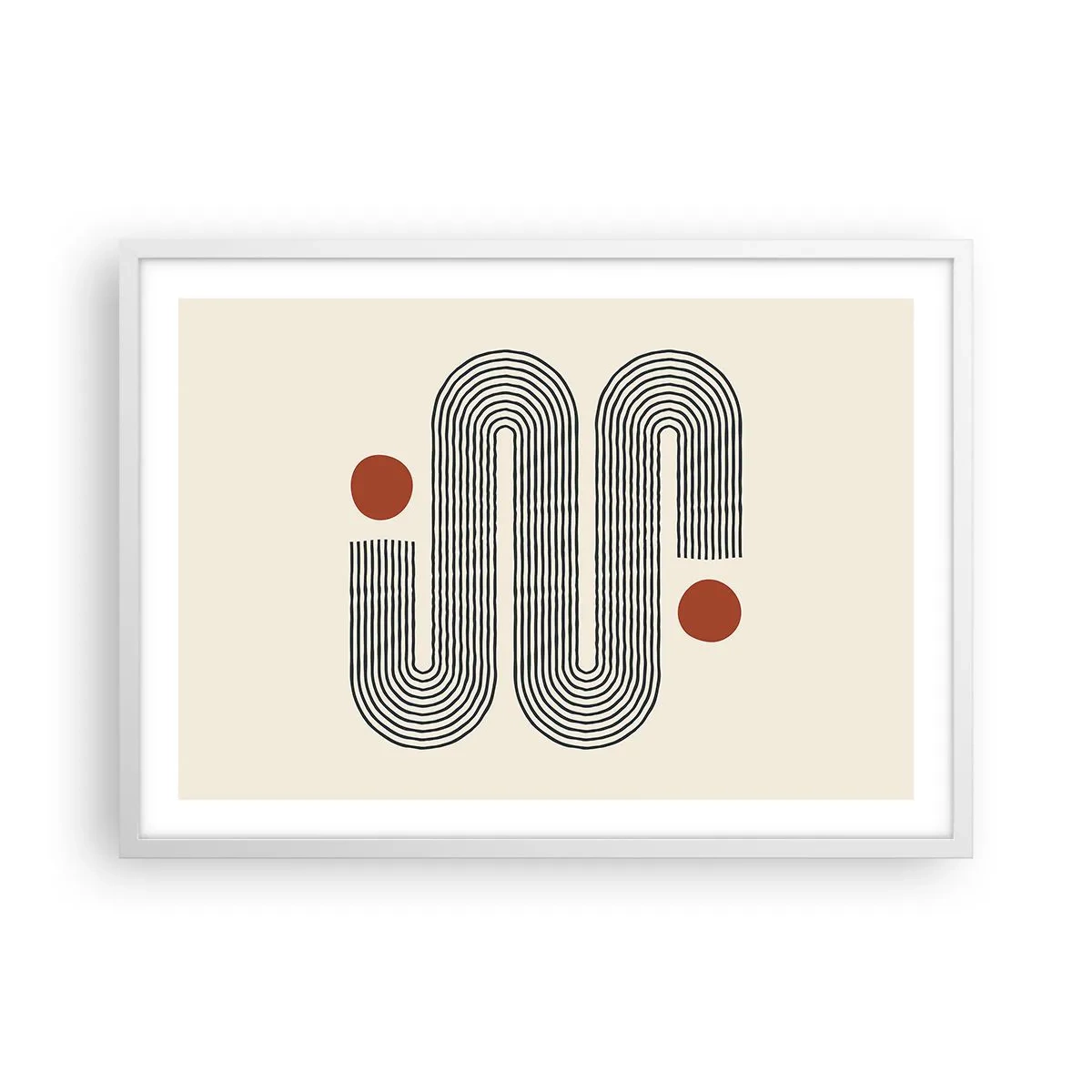 Affiche dans un cadre blanc - Poster - Du début à la fin - 70x50 cm