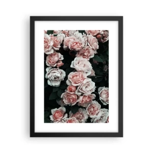 Affiche dans un cadre noir - Poster - Ensemble de rose - 30x40 cm
