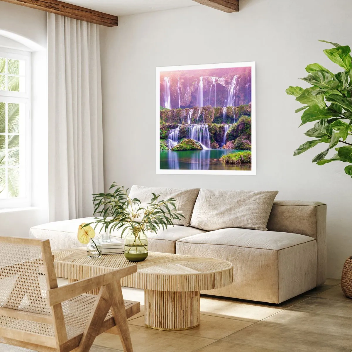 Affiche - Poster - Escalier vers le ciel - 50x50 cm