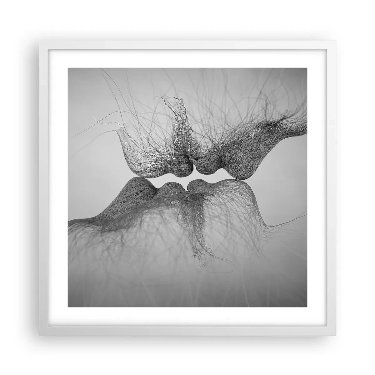 Affiche dans un cadre blanc - Poster - La bise du vent - 50x50 cm