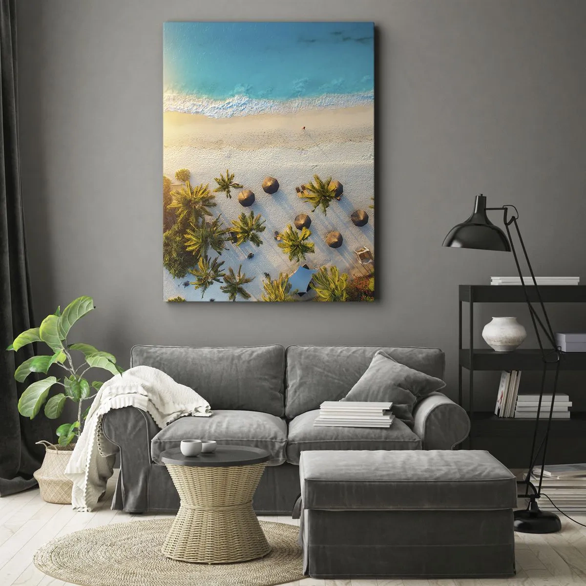 Impression sur toile - Image sur toile - Bienvenue au paradis - 55x100 cm