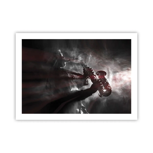Affiche - Poster - Dans les brumes du jazz - 70x50 cm