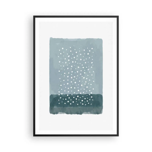 Affiche dans un cadre noir - Poster - Évolution de bleus - 70x100 cm