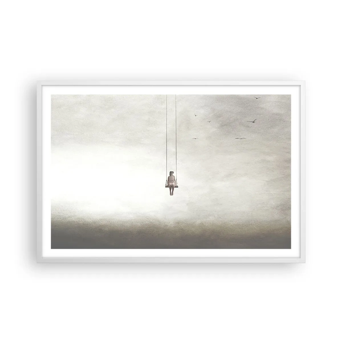 Affiche dans un cadre blanc - Poster - Enfant en nous - 91x61 cm