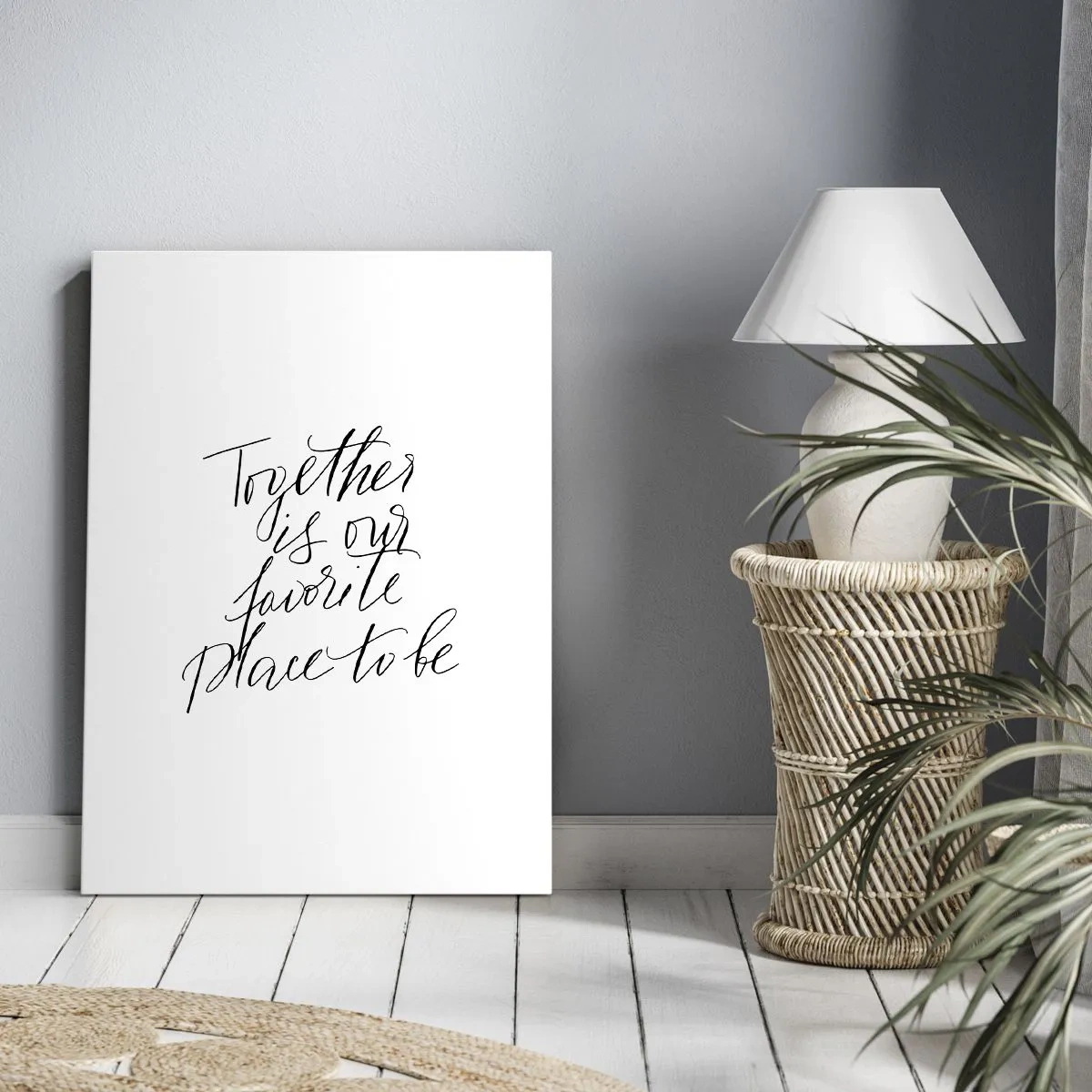 Impression sur toile - Image sur toile - Inscription typographique dans un style élégant sur fond blanc - 50x70cm - Vous aussi vous le sentez? - Décoration murale moderne pour le salon et la chambre ARTTOR