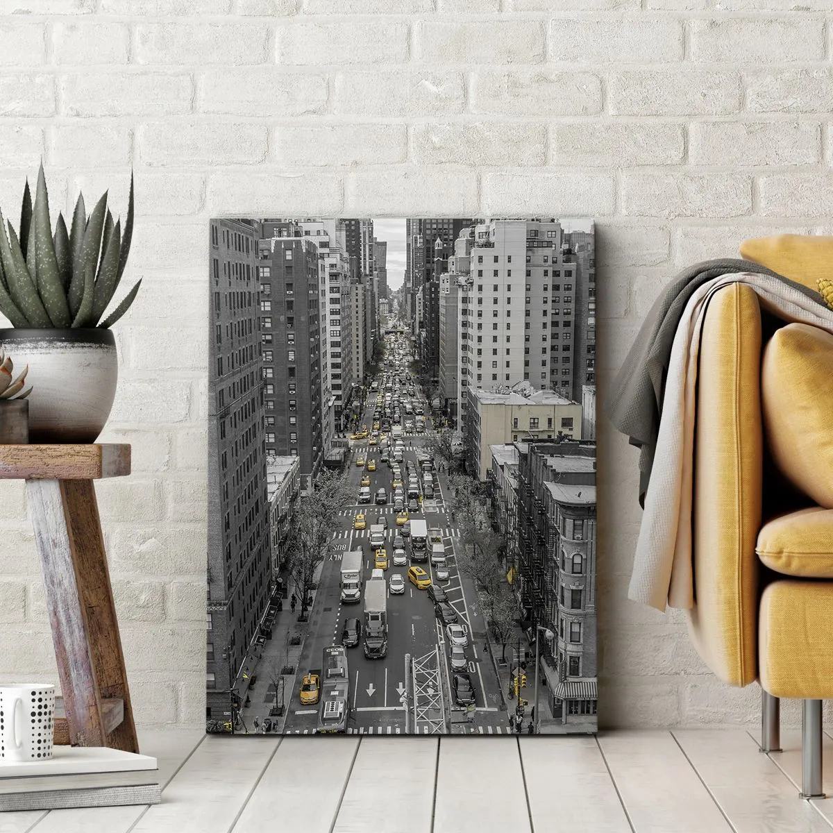 Impression sur toile - Image sur toile - La vie new-yorkaise - 45x80 cm