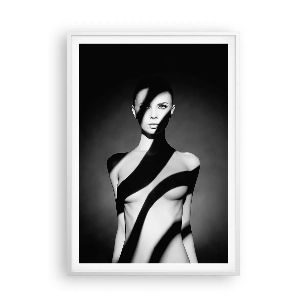 Affiche dans un cadre blanc - Poster - Dans la brillance et l'ombre - 70x100 cm