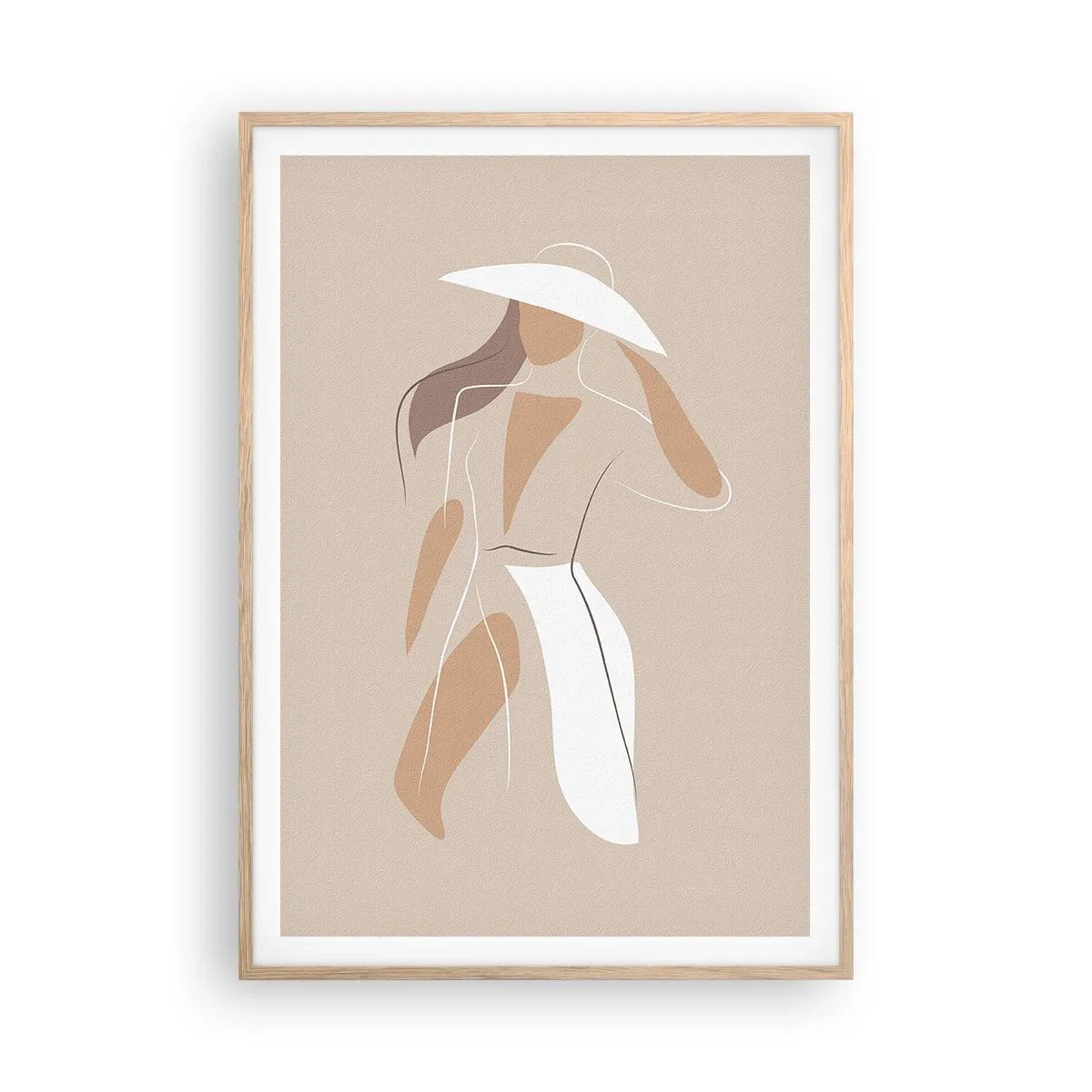 Affiche dans un chêne clair - Poster - Lea mode est un jeu - 70x100 cm