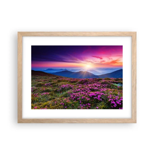 Affiche dans un chêne clair - Poster - Les herbes sentaient les grappes fraîches de la récolte - 40x30 cm