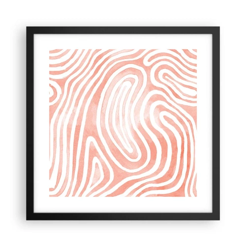 Affiche dans un cadre noir - Poster - Dans le labyrinthe de corail - 40x40 cm