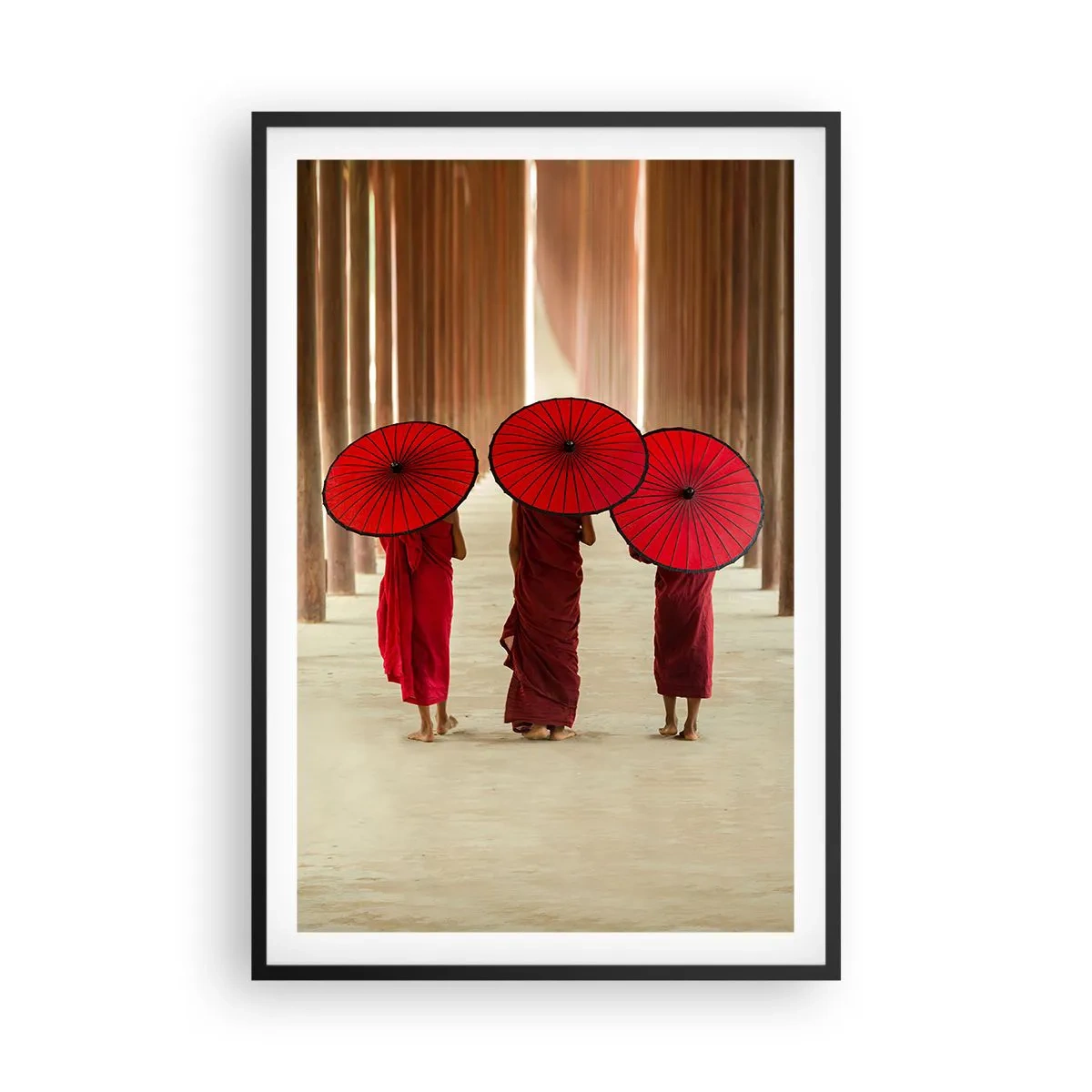 Affiche dans un cadre noir - Poster - Sur la route du pays pure - 61x91 cm