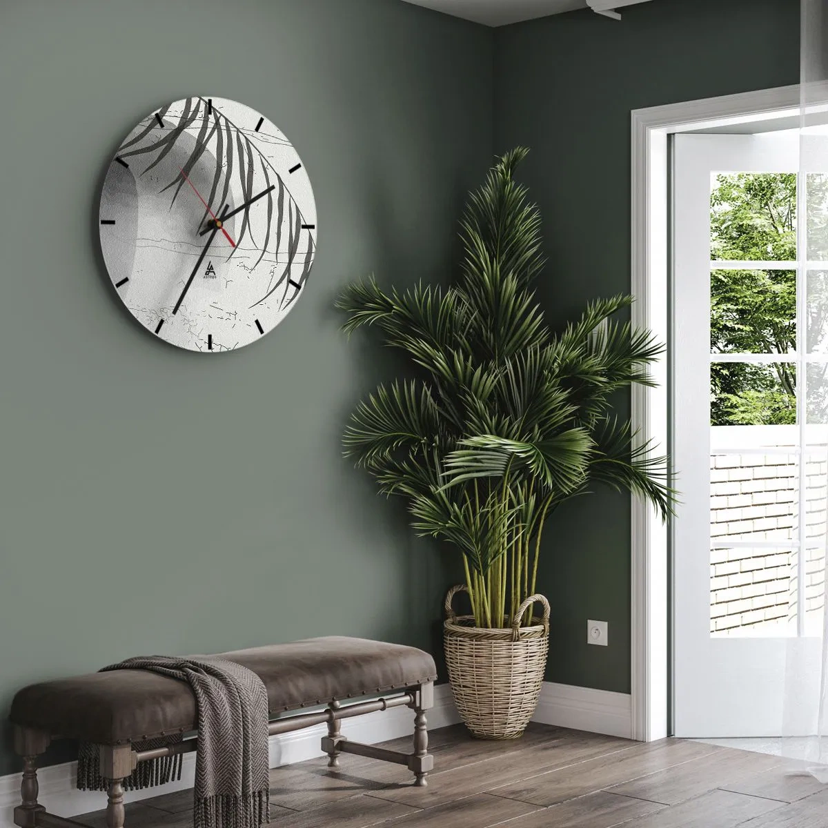 Horloge murale - Pendule murale - L'exotisme subtil de la nature - 40x40 cm