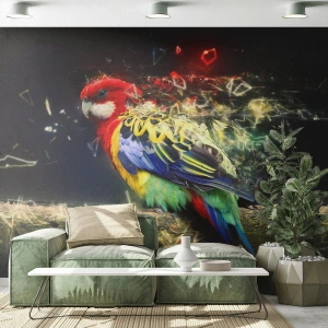 Papier Peint Autocollant Deluxe Sticker - Messager d'éclat - Abstraction, Perroquet, Oiseau - 250x175 cm