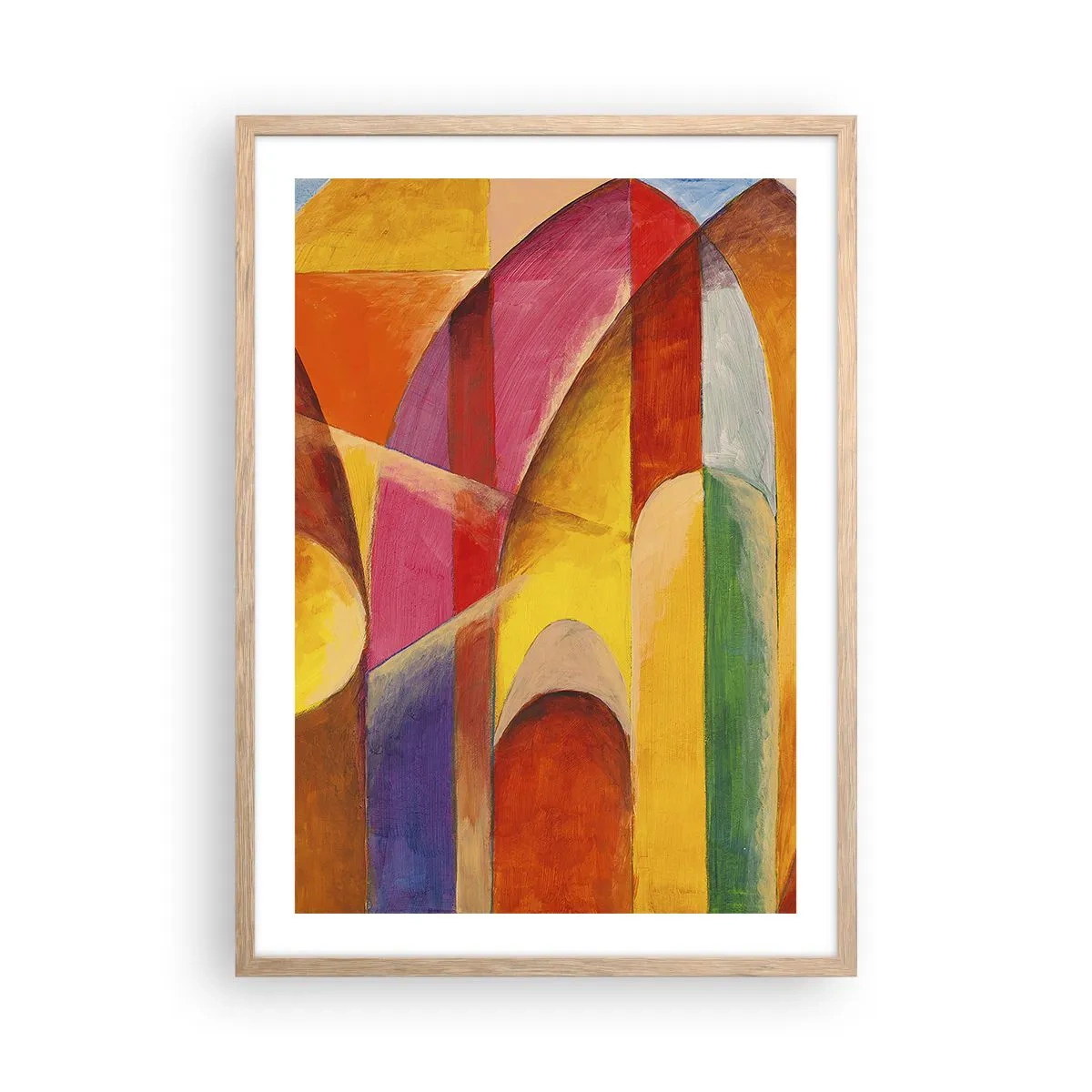 Affiche dans un chêne clair - Poster - Cathédrale du soleil - 50x70 cm