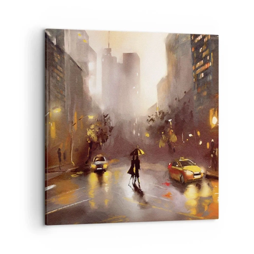 Impression sur toile - Image sur toile - Dans les lumières de New-York - 50x50 cm