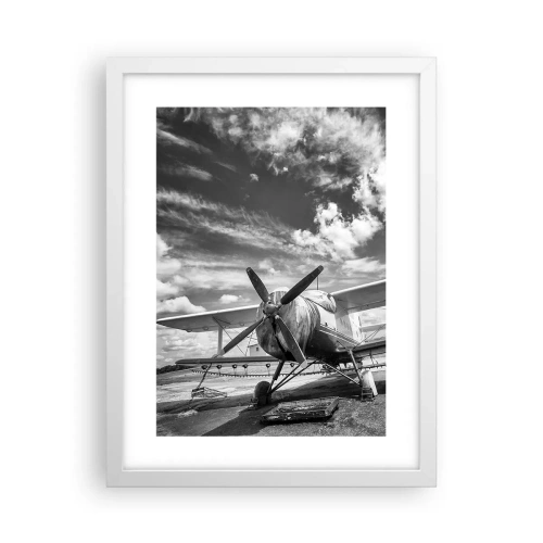 Affiche dans un cadre blanc - Poster - Je suis impatient! - 30x40 cm