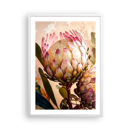 Affiche dans un cadre blanc - Poster - Tendrement embrassé - 50x70 cm