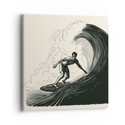 Impression sur toile - Image sur toile - Le roi de la vague - 30x30 cm